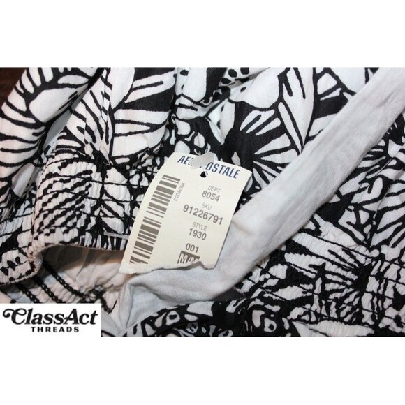 Aeropostale Floral Long Dress Black Womens Hot Pink Trim Spaghetti Strap Sz M - Picture 6 of 6